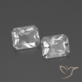 Gemme di Topazio Bianco naturale da 7.55 ct, Ottagonale / Taglio smeraldo, VVS