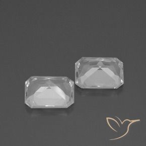 Gemme di Topazio Bianco naturale da 7.55 ct, Ottagonale / Taglio smeraldo, VVS