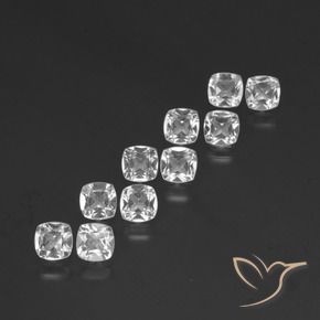 Gemme di Topazio Bianco trasparente naturale da 4.47 ct, Cuscino, VVS-VS
