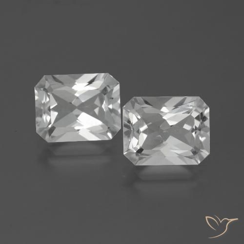 Gemme di Topazio Bianco naturale da 7.52 ct, Taglio smeraldo, VVS