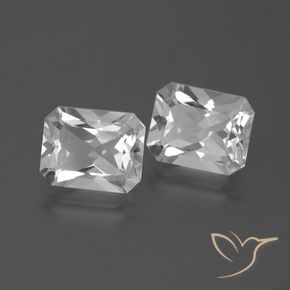 Gemme di Topazio Bianco naturale da 7.52 ct, Taglio smeraldo, VVS