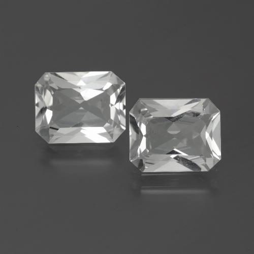 Gemme di Topazio Bianco naturale da 6.66 ct, Taglio smeraldo, VVS