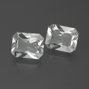 Gemme di Topazio Bianco naturale da 6.66 ct, Taglio smeraldo, VVS
