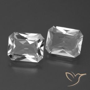 Gemme di Topazio Bianco trasparente naturale da 6.61 ct, Ottagonale / Taglio smeraldo, VVS