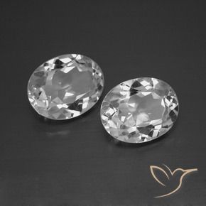 Gemme di Topazio Bianco trasparente naturale da 6.46 ct, Ovale, VVS-VS