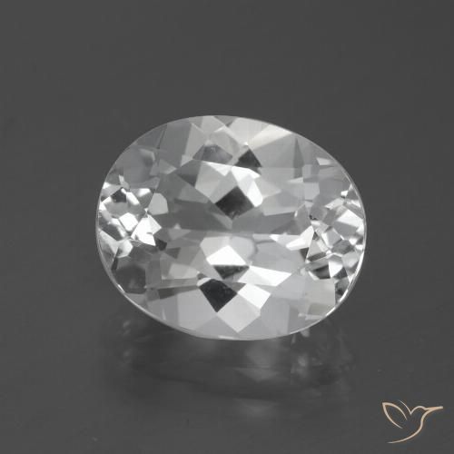 5.64ct Naturale Bianco trasparente Topazio, Ovale, VVS