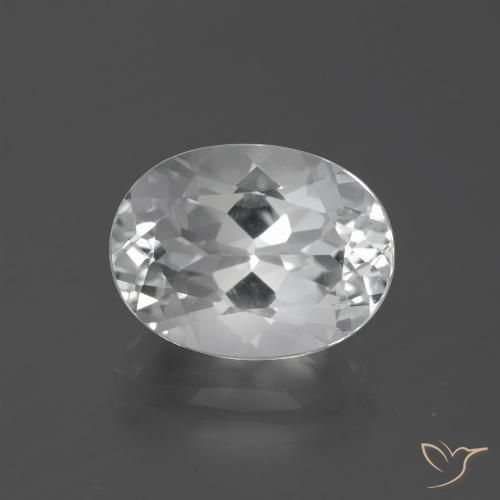 5.35ct Naturale Bianco Topazio, Ovale, VVS