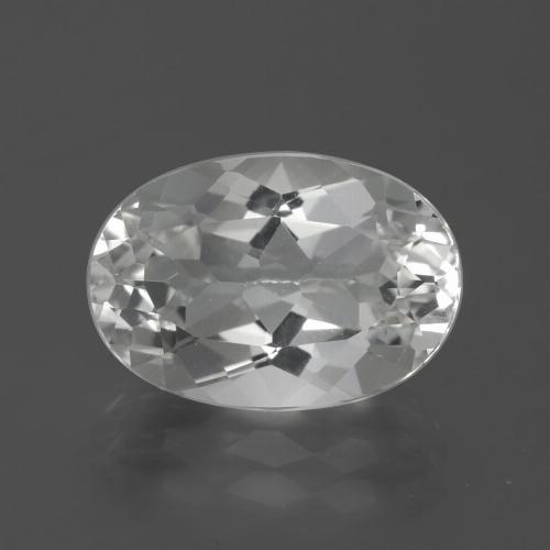 Topazio naturale bianco da 5,51 ct, taglio ovale, VVS