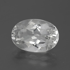 Topazio naturale bianco da 5,51 ct, taglio ovale, VVS