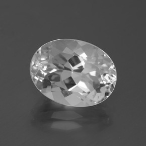Topazio naturale bianco da 5,51 ct, taglio ovale, VVS