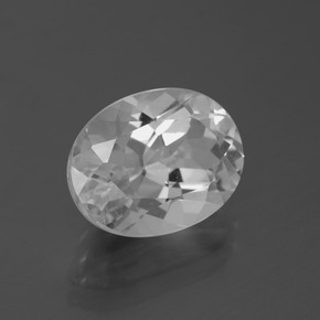 Topazio naturale bianco da 5,51 ct, taglio ovale, VVS