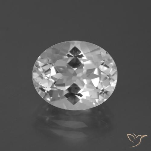 5.19ct Naturale Bianco trasparente Topazio, Ovale, VVS