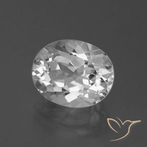 Topazio Bianco trasparente naturale da 5.19 ct, Ovale, VVS