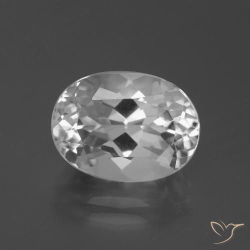 5.21ct Naturale Bianco trasparente Topazio, Ovale, VVS-VS