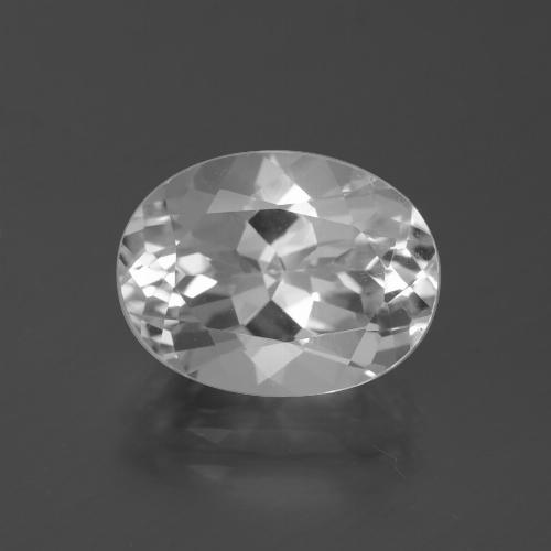 Topazio naturale bianco da 5,20 ct, taglio ovale, VVS