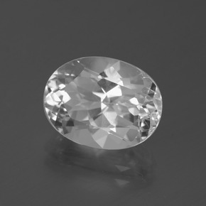 Topazio naturale bianco da 5,20 ct, taglio ovale, VVS