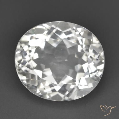 5.46ct Naturale Bianco Topazio, Ovale, VVS-VS