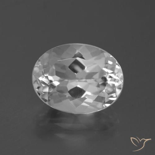5.36ct Naturale Bianco trasparente Topazio, Ovale, VVS