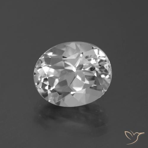 5.05ct Naturale Bianco trasparente Topazio, Ovale, VVS
