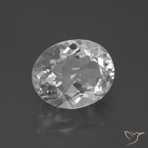 4.73ct Naturale Bianco trasparente Topazio, Ovale, VVS