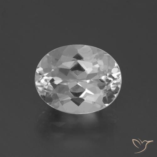 4.55ct Naturale Bianco trasparente Topazio, Ovale, VVS-VS