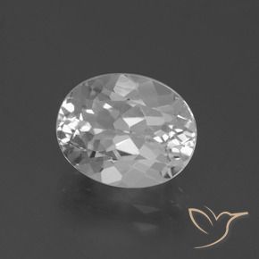 Topazio Bianco trasparente naturale da 4.55 ct, Ovale, VVS-VS