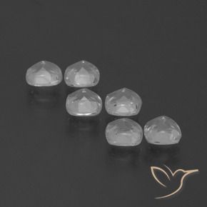 Gemme di Topazio Bianco trasparente naturale da 3.33 ct, Cuscino, VVS-VS