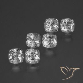 Gemme di Topazio Bianco trasparente naturale da 3.19 ct, Cuscino, VVS-VS