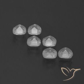 Gemme di Topazio Bianco trasparente naturale da 3.29 ct, Cuscino, VVS-VS