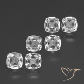 Gemme di Topazio Bianco trasparente naturale da 2.61 ct, Cuscino, VVS-VS