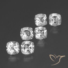 Gemme di Topazio Bianco naturale da 3.26 ct, Cuscino, VVS-VS