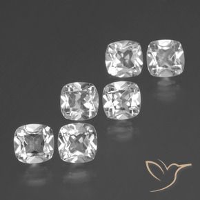 Gemme di Topazio Bianco naturale da 3.07 ct, Cuscino, VVS-VS