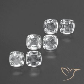 Gemme di Topazio Bianco trasparente naturale da 3.07 ct, Cuscino, VVS-VS