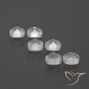 Topazio naturale bianco da 3,03 ct, taglio a cuscino, VVS-VS
