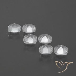 Gemme di Topazio Bianco trasparente naturale da 3.15 ct, Cuscino, VVS-VS