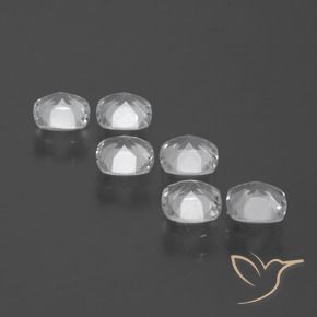 Gemme di Topazio Bianco trasparente naturale da 3.15 ct, Cuscino, VVS-VS