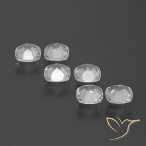 Gemme di Topazio Bianco trasparente naturale da 3.06 ct, Cuscino, VVS-VS