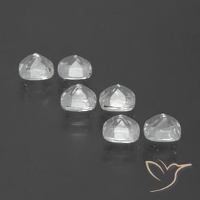 Gemme di Topazio Bianco trasparente naturale da 3.04 ct, Cuscino, VVS-VS