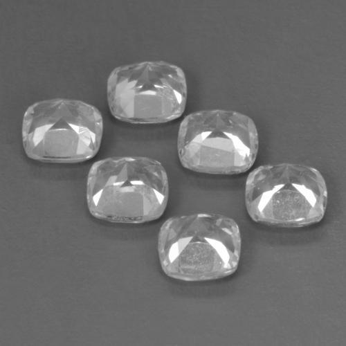 Topazio naturale bianco da 3,38 ct, taglio a cuscino, VVS-VS