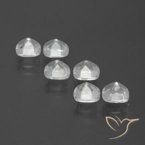 Gemme di Topazio Bianco naturale da 2.64 ct, Taglio a cuscino, VVS-VS