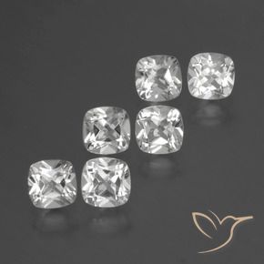 Gemme di Topazio Bianco naturale da 3.00 ct, Cuscino, VVS-VS