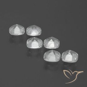 Gemme di Topazio Bianco trasparente naturale da 2.78 ct, Cuscino, VVS-VS