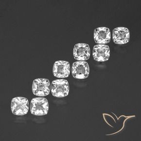 Gemme di Topazio Bianco trasparente naturale da 4.31 ct, Cuscino, VVS-VS