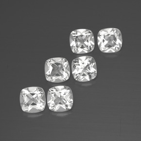 Topazio naturale bianco da 2,95 ct, taglio a cuscino, VVS-VS