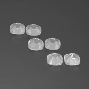 Topazio naturale bianco da 2,95 ct, taglio a cuscino, VVS-VS