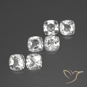 Gemme di Topazio Bianco naturale da 3.02 ct, Cuscino, VVS-VS