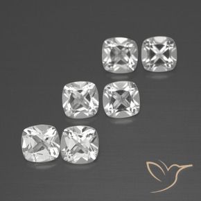 Gemme di Topazio Bianco naturale da 2.93 ct, Cuscino, VVS-VS