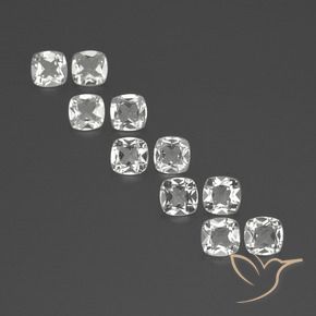 Gemme di Topazio Bianco naturale da 4.58 ct, Cuscino, VVS-VS