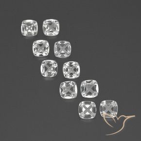 Gemme di Topazio Bianco trasparente naturale da 4.54 ct, Cuscino, VVS-VS