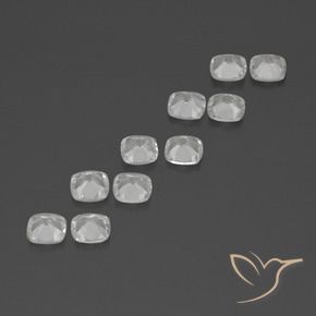 Gemme di Topazio Bianco trasparente naturale da 4.54 ct, Cuscino, VVS-VS